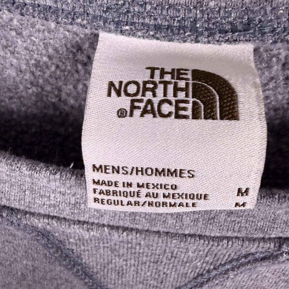 THE‎ NORTH FACE Mens M Grey Sweatshirt Crew Neck Logo Patch Casual Pullover